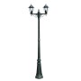 Gartenlaternenpfahl 2 Arme 215 cm dunkelgrün/schwarzes Aluminium von vidaXL, Außenbeleuchtung - Ref: Foro24-40247, Preis: 129...
