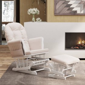 Stillstuhl mit hellgrauem Stoffhocker von vidaXL, Schaukelstühle - Ref: Foro24-351660, Preis: 253,60 €, Rabatt: %