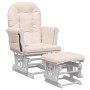 Stillstuhl mit hellgrauem Stoffhocker von vidaXL, Schaukelstühle - Ref: Foro24-351660, Preis: 253,60 €, Rabatt: %