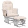 Stillstuhl mit hellgrauem Stoffhocker von vidaXL, Schaukelstühle - Ref: Foro24-351660, Preis: 268,20 €, Rabatt: %