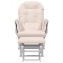 Stillstuhl mit hellgrauem Stoffhocker von vidaXL, Schaukelstühle - Ref: Foro24-351660, Preis: 253,60 €, Rabatt: %