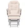 Stillstuhl mit hellgrauem Stoffhocker von vidaXL, Schaukelstühle - Ref: Foro24-351660, Preis: 268,20 €, Rabatt: %