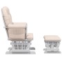 Stillstuhl mit hellgrauem Stoffhocker von vidaXL, Schaukelstühle - Ref: Foro24-351660, Preis: 253,60 €, Rabatt: %