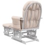 Stillstuhl mit hellgrauem Stoffhocker von vidaXL, Schaukelstühle - Ref: Foro24-351660, Preis: 253,60 €, Rabatt: %