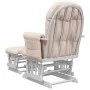 Stillstuhl mit hellgrauem Stoffhocker von vidaXL, Schaukelstühle - Ref: Foro24-351660, Preis: 268,20 €, Rabatt: %