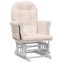 Stillstuhl mit hellgrauem Stoffhocker von vidaXL, Schaukelstühle - Ref: Foro24-351660, Preis: 268,20 €, Rabatt: %