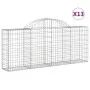 Gabion baskets 13 pcs arch shape iron 200x30x80/100 cm by vidaXL, Pots and planters - Ref: Foro24-3146100, Price: 806,27 €, D...