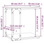 Beistelltisch aus geräuchertem Eichensperrholz 50x35x52 cm von vidaXL, Seitentische - Ref: Foro24-825814, Preis: 28,89 €, Rab...