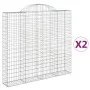 Cestas de gaviones 2 uds forma de arco hierro 200x30x180/200 cm de vidaXL, Maceteros y jardineras - Ref: Foro24-3146194, Prec...