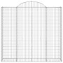 Gabion baskets 2 pcs arc shape iron 200x30x180/200 cm by vidaXL, Pots and planters - Ref: Foro24-3146194, Price: 239,34 €, Di...
