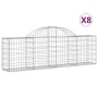Gabionenkörbe 8 Stück Bogenform Eisen 200x30x60/80 cm von vidaXL, Töpfe und Pflanzgefäße - Ref: Foro24-3146074, Preis: 446,43...