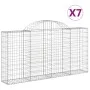Gabion baskets 7 pcs arch shape iron 200x30x100/120 cm by vidaXL, Pots and planters - Ref: Foro24-3146115, Price: 515,64 €, D...