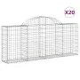 Gabionenkörbe, 20 Stück, Bogenform aus Eisen, 200 x 30 x 80/100 cm von vidaXL, Töpfe und Pflanzgefäße - Ref: Foro24-3146104, ...