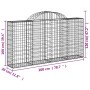 Gabionenkörbe 12 Stück Eisenbogenform 200x30x100/120 cm von vidaXL, Töpfe und Pflanzgefäße - Ref: Foro24-3146120, Preis: 874,...