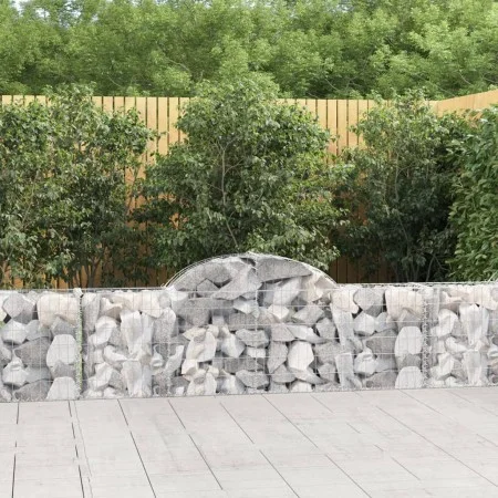 Gabion baskets 3 pcs arch shape iron 200x30x60/80 cm by vidaXL, Pots and planters - Ref: Foro24-3146069, Price: 153,89 €, Dis...