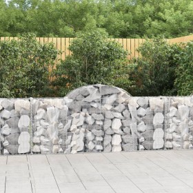 Gabionenkörbe 9 Stück Bogenform Eisen 200x30x80/100 cm von vidaXL, Töpfe und Pflanzgefäße - Ref: Foro24-3146096, Preis: 565,8...