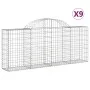 Gabionenkörbe 9 Stück Bogenform Eisen 200x30x80/100 cm von vidaXL, Töpfe und Pflanzgefäße - Ref: Foro24-3146096, Preis: 555,6...