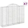Gabionenkörbe 7 Stück Bogenform Eisen 200x30x140/160 cm von vidaXL, Töpfe und Pflanzgefäße - Ref: Foro24-3146157, Preis: 628,...