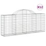 Gabion baskets 12 pcs arch shape iron 200x30x80/100 cm by vidaXL, Pots and planters - Ref: Foro24-3146099, Price: 764,31 €, D...