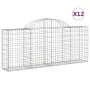 Gabionenkörbe 12 Stück Bogenform Eisen 200x30x80/100 cm von vidaXL, Töpfe und Pflanzgefäße - Ref: Foro24-3146099, Preis: 754,...
