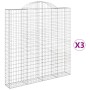Gabionenkörbe 3 Stück Bogenform Eisen 200x30x200/220 cm von vidaXL, Töpfe und Pflanzgefäße - Ref: Foro24-3146216, Preis: 399,...