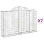 Cestas de gaviones 7 uds forma de arco hierro 200x30x120/140 cm de vidaXL, Maceteros y jardineras - Ref: Foro24-3146136, Prec...