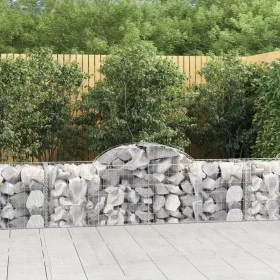 Gabion baskets 3 pcs arch shape iron 200x50x60/80 cm by vidaXL, Pots and planters - Ref: Foro24-3146279, Price: 179,72 €, Dis...