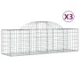 Cestas gaviones 3 uds forma de arco hierro 200x50x60/80 cm de vidaXL, Maceteros y jardineras - Ref: Foro24-3146279, Precio: 1...