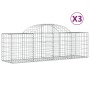 Gabionenkörbe 3 Stück Bogenform Eisen 200x50x60/80 cm von vidaXL, Töpfe und Pflanzgefäße - Ref: Foro24-3146279, Preis: 182,58...