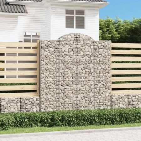 Gabion baskets 3 pcs arch shape iron 200x30x220/240 cm by vidaXL, Pots and planters - Ref: Foro24-3146237, Price: 409,65 €, D...