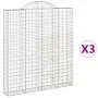 Gabion baskets 3 pcs arch shape iron 200x30x220/240 cm by vidaXL, Pots and planters - Ref: Foro24-3146237, Price: 409,65 €, D...