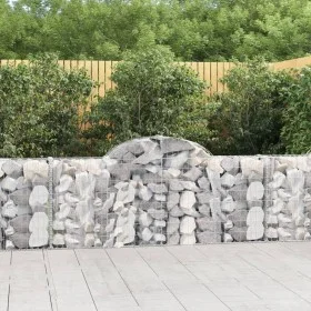 Gabion baskets 3 pcs arch shape iron 200x30x80/100 cm by vidaXL, Pots and planters - Ref: Foro24-3146090, Price: 181,32 €, Di...