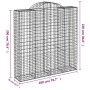 Gabionenkörbe 2 Stück bogenförmiges Eisen 200x50x200/220 cm von vidaXL, Töpfe und Pflanzgefäße - Ref: Foro24-3146425, Preis: ...