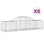 Gabion baskets 8 pcs arch shape iron 200x50x40/60 cm by vidaXL, Pots and planters - Ref: Foro24-3146263, Price: 438,20 €, Dis...