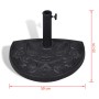 Resin Semicircular Parasol Base by vidaXL, Umbrella bases - Ref: Foro24-40820, Price: 41,55 €, Discount: %