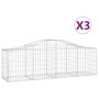 Gabionenkörbe 3 Stück Bogenform Eisen 200x50x60/80 cm von vidaXL, Töpfe und Pflanzgefäße - Ref: Foro24-3145599, Preis: 201,56...