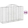 Gabionenkörbe 8 Stück Bogenform Eisen 200x50x120/140 cm von vidaXL, Töpfe und Pflanzgefäße - Ref: Foro24-3146347, Preis: 766,...