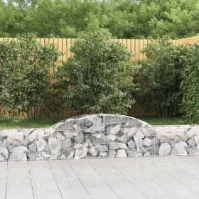 Gabion baskets 2 pcs arc shape iron 300x30x40/60 cm by vidaXL, Pots and planters - Ref: Foro24-3146467, Price: 123,87 €, Disc...