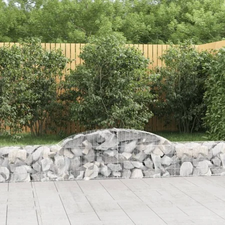 Gabion baskets 2 pcs arc shape iron 300x30x40/60 cm by vidaXL, Pots and planters - Ref: Foro24-3146467, Price: 123,87 €, Disc...