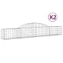 Gabion baskets 2 pcs arc shape iron 300x30x40/60 cm by vidaXL, Pots and planters - Ref: Foro24-3146467, Price: 123,87 €, Disc...