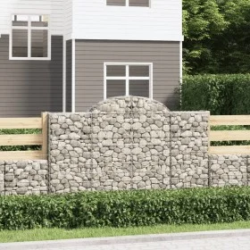 Gabion baskets 3 pcs arch shape iron 200x50x120/140 cm by vidaXL, Pots and planters - Ref: Foro24-3146342, Price: 277,36 €, D...