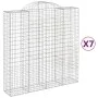 Gabion baskets 7 pcs arch shape iron 200x50x200/220 cm by vidaXL, Pots and planters - Ref: Foro24-3146430, Price: 951,81 €, D...
