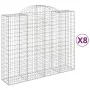 Cestas de gaviones 8 uds forma de arco hierro 200x50x160/180 cm de vidaXL, Maceteros y jardineras - Ref: Foro24-3146389, Prec...