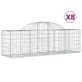 Gabion baskets 8 pcs arch shape iron 200x50x60/80 cm by vidaXL, Pots and planters - Ref: Foro24-3146284, Price: 497,14 €, Dis...