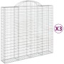 Gabionenkörbe 3 Stück Bogenform Eisen 200x50x180/200 cm von vidaXL, Töpfe und Pflanzgefäße - Ref: Foro24-3146405, Preis: 428,...