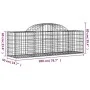Gabion baskets 8 pcs arch shape iron 200x50x60/80 cm by vidaXL, Pots and planters - Ref: Foro24-3146284, Price: 497,14 €, Dis...