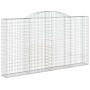 Gabionenkörbe 4 Stück Bogenform Eisen 300x30x160/180 cm von vidaXL, Töpfe und Pflanzgefäße - Ref: Foro24-3146577, Preis: 624,...