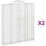 Gabion baskets 2 units, arched shape, iron, 200x30x220/240 cm by vidaXL, Pots and planters - Ref: Foro24-3146236, Price: 251,...