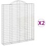 Gabionenkörbe 2 Stück Bogenform Eisen 200x30x220/240 cm von vidaXL, Töpfe und Pflanzgefäße - Ref: Foro24-3146236, Preis: 254,...