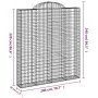 Gabion baskets 2 units, arched shape, iron, 200x30x220/240 cm by vidaXL, Pots and planters - Ref: Foro24-3146236, Price: 251,...